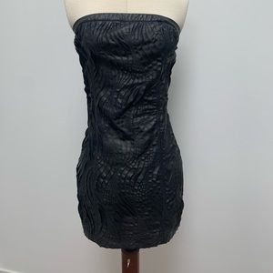Patrizia Pepe Black Leather Dress, size 8 (IT 44)